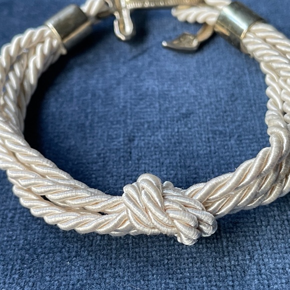 Anchor Nautical Knot Silk Bracelet NWT - Picture 2 of 6